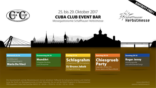Cuba Club Eventbar an der Schaffhauser Herbstmesse 2017 - inkl. Dr. Ginger - Dr. Ginger